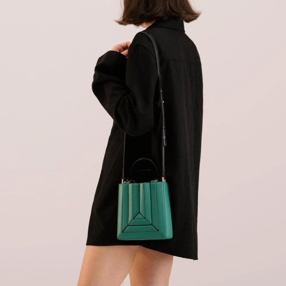 Mlouye Sera Tall Tote Mini in Jade - Picture 4 of 11